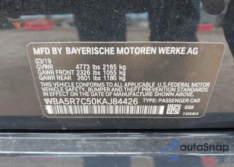 2019 BMW 330I xDrive from USA, damaged, VIN WBA5R7C50KAJ84426